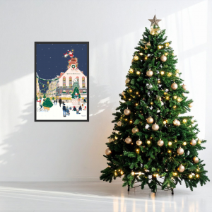 Illustration Dieppe – Les Tribunaux de Noël – 21 X 30 cm