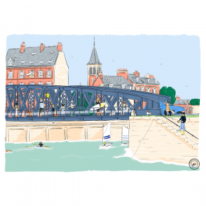 Illustration Dieppe – Pont Colbert – 70 x 100 cm