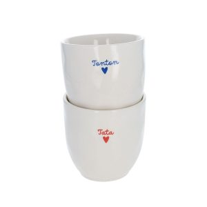 Tasse à café « Tonton » cœur bleu