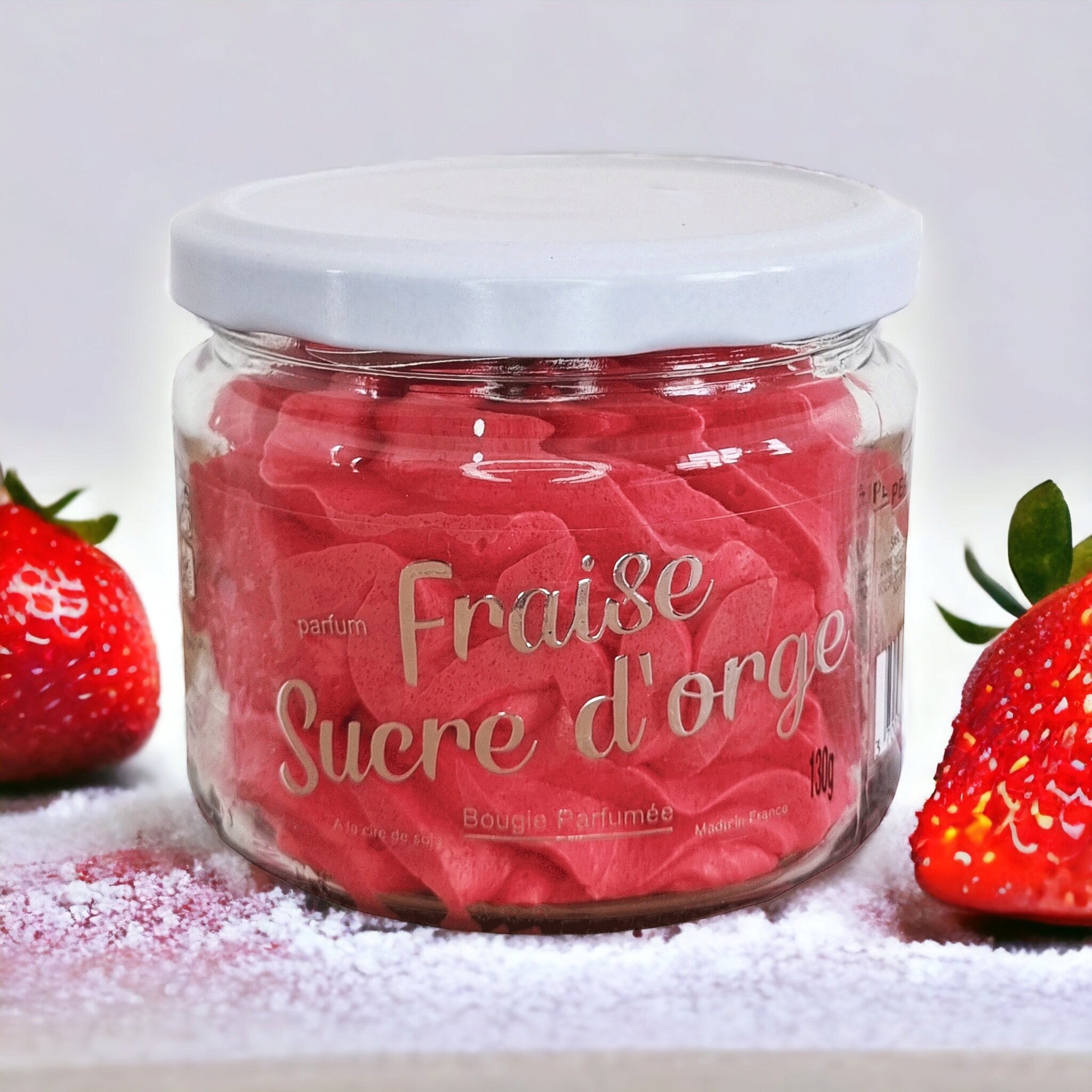 Bougie Pot Chantilly - Fraise / Sucre d'Orge – Image 2