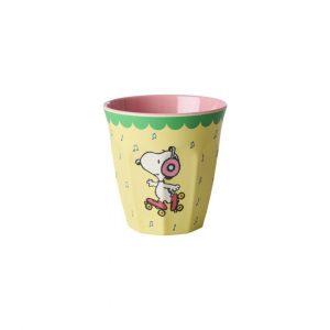 Tasse Melamine Snoopy Roller Jaune – Medium – 250 ml