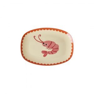 Plat Melamine Rectangulaire Crevette – Petit