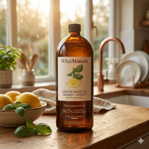 Eco-Recharge 400 ml – Liquide Vaisselle – Basilic/Citron- WhatMatters