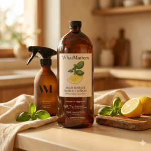 Eco Recharge 400 ml Multi-surface – Basilic/Citron – What Matters