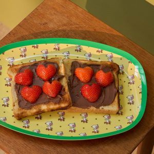 Plat Melamine Rectangulaire Snoopy Roller Jaune