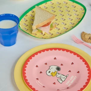 Plat Melamine Rectangulaire Snoopy Roller Jaune