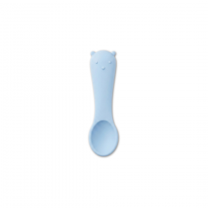 Petite cuillère en silicone ours bleu cile