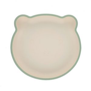 Assiette Ours Silicone Verte
