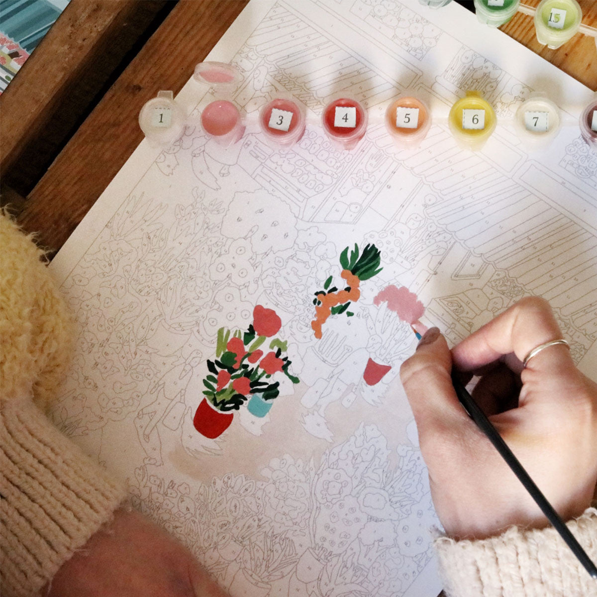 Coffret peinture au numéro - Flower Market – Image 2
