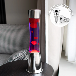 Lampe Lave Violette et Rouge