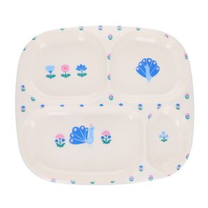 Assiette à compartiments Paon