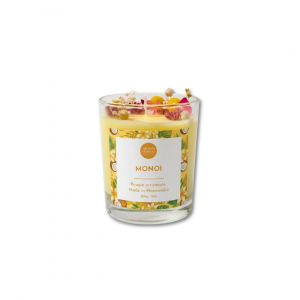 Bougie Verre Fleurs – Monoï