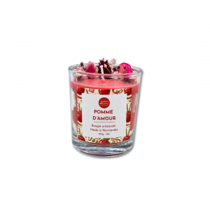 Bougie Verre Fleurs – Pomme d&rsquo;amour
