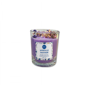Bougie Verre Fleurs – Myrtille Sauvage