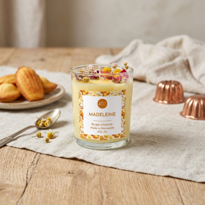 Bougie Verre Fleurs – Madeleine