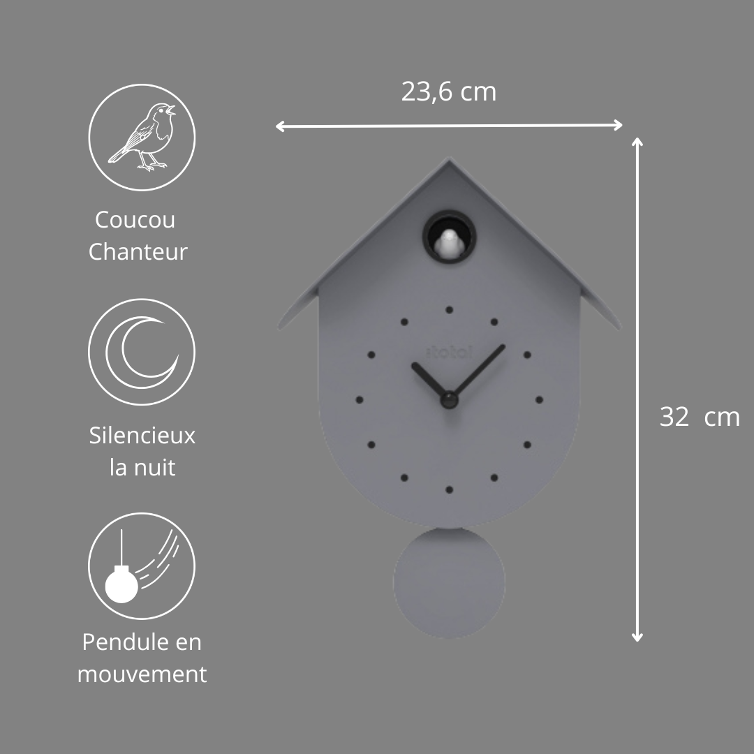 Horloge Cuckoo - Grise – Image 3