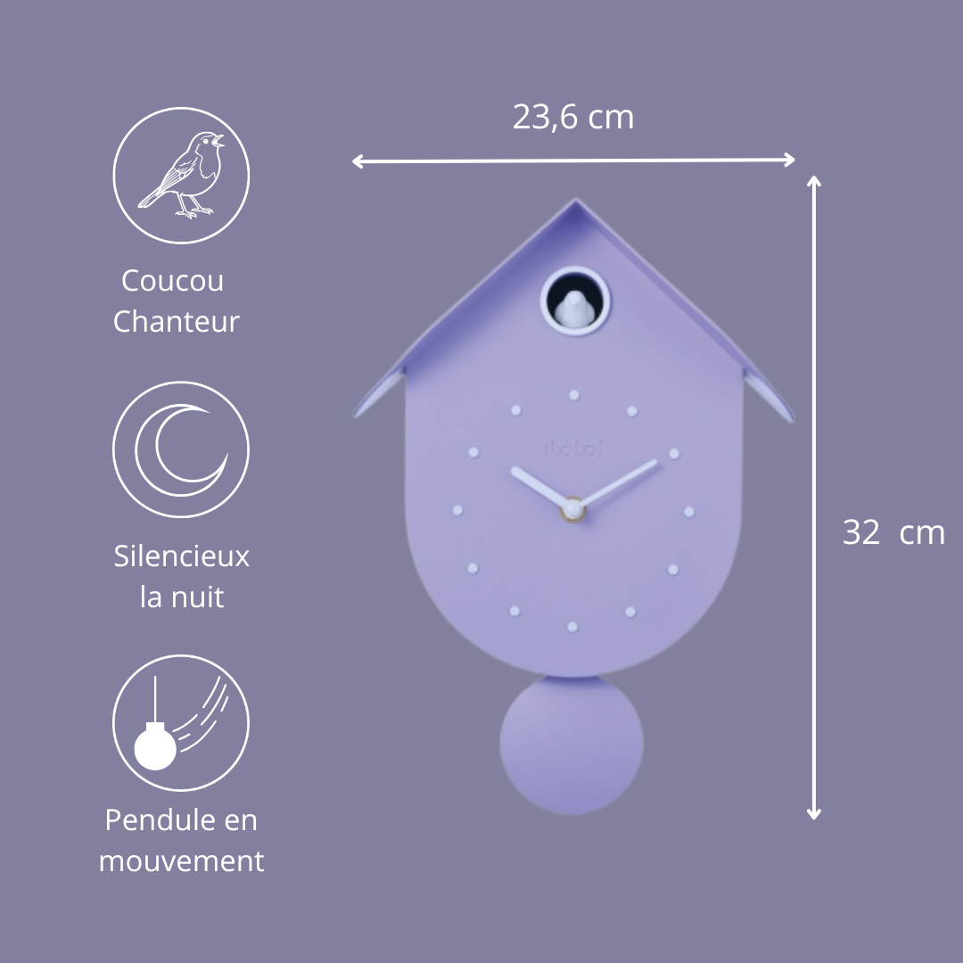 Horloge Cuckoo - Lilas – Image 3