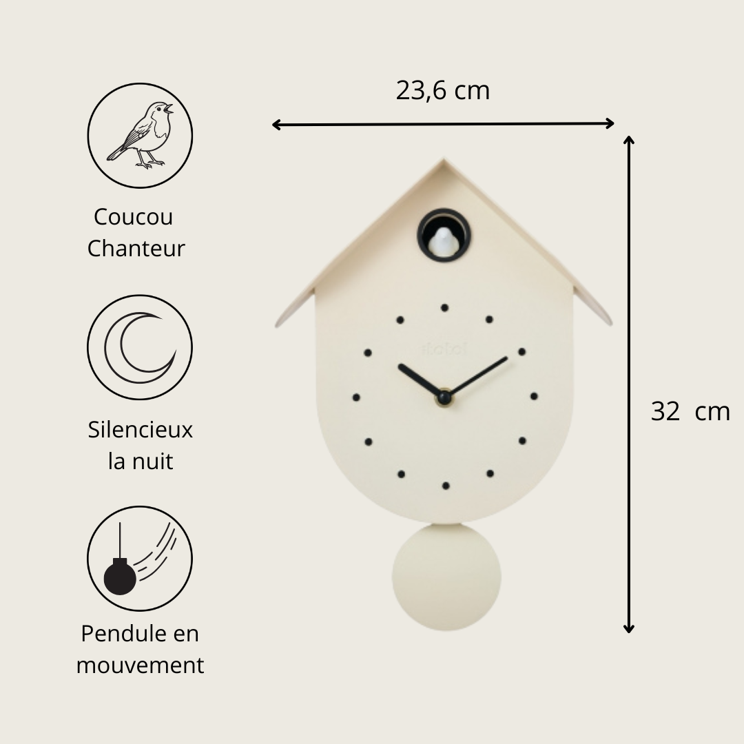 Horloge Cuckoo - Crème – Image 3