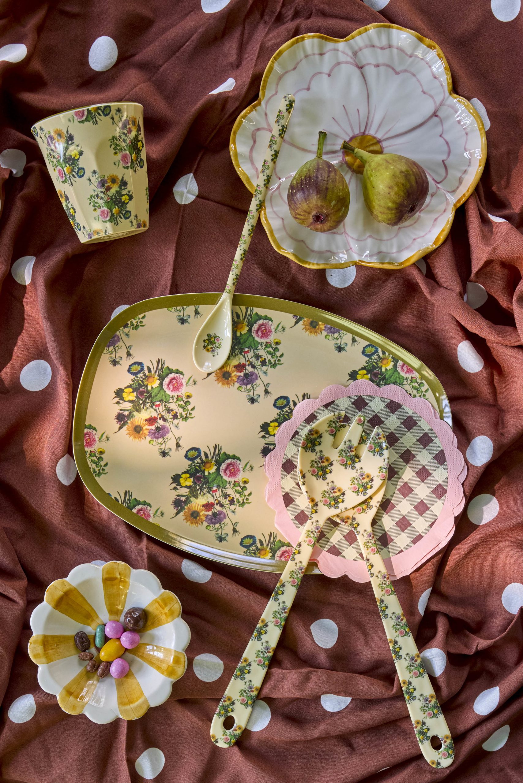Plat Melamine Rectangulaire - Retro Bouquet – Image 2