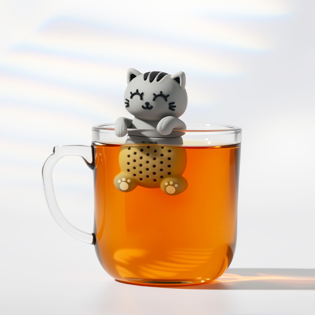 Infuseur à Thé - Chat Gris – Image 2
