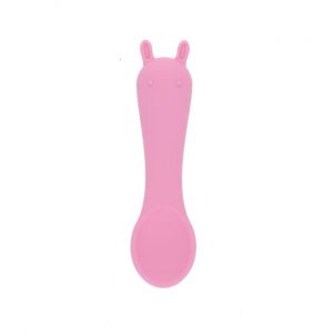 Petite cuillère en silicone lapin rose