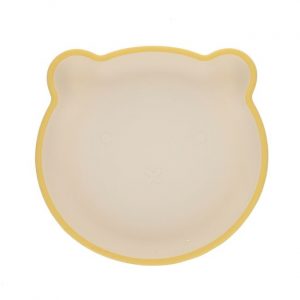 Assiette Ours Silicone Jaune