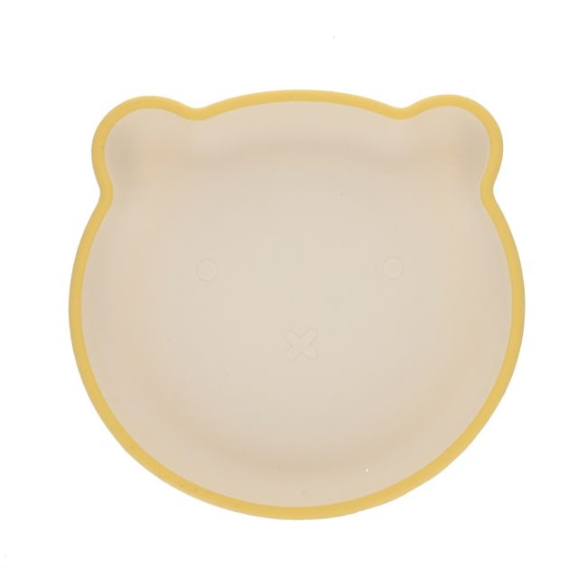 Assiette Ours Silicone Jaune