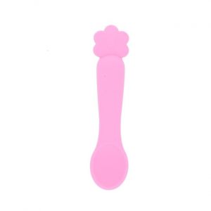Petite cuillère en silicone fleur rose