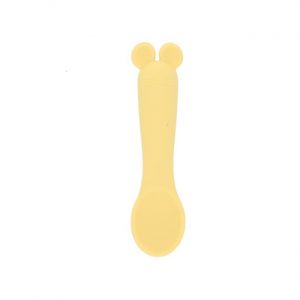 Petite cuillère en silicone sourie Jaune