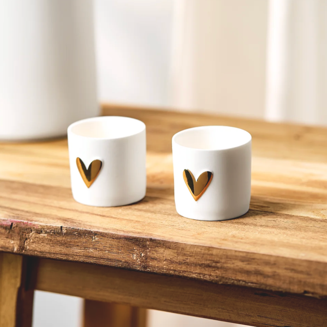 Set de photophores - Cœur Or - Lot de 2 pièces – Image 2