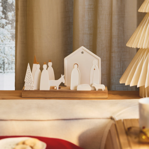 Bougeoir Porcelaine/Bois – Crêche Grand Modèle