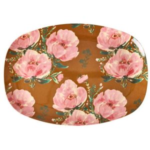 Plat Melamine Rectangulaire – Fleurs Fiesta Tose