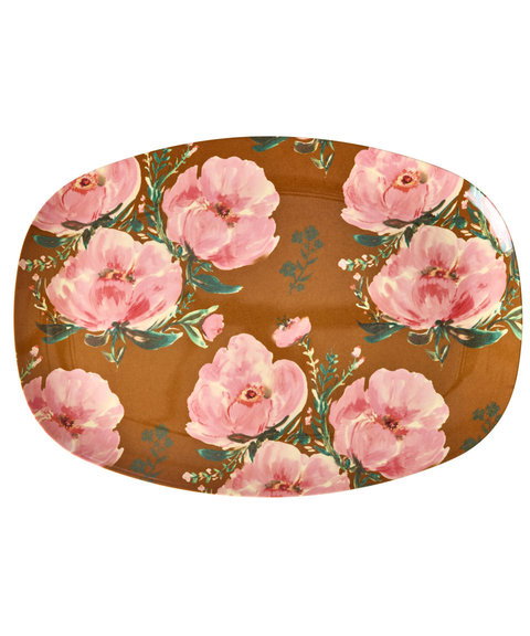 Plat Melamine Rectangulaire – Fleurs Fiesta Tose