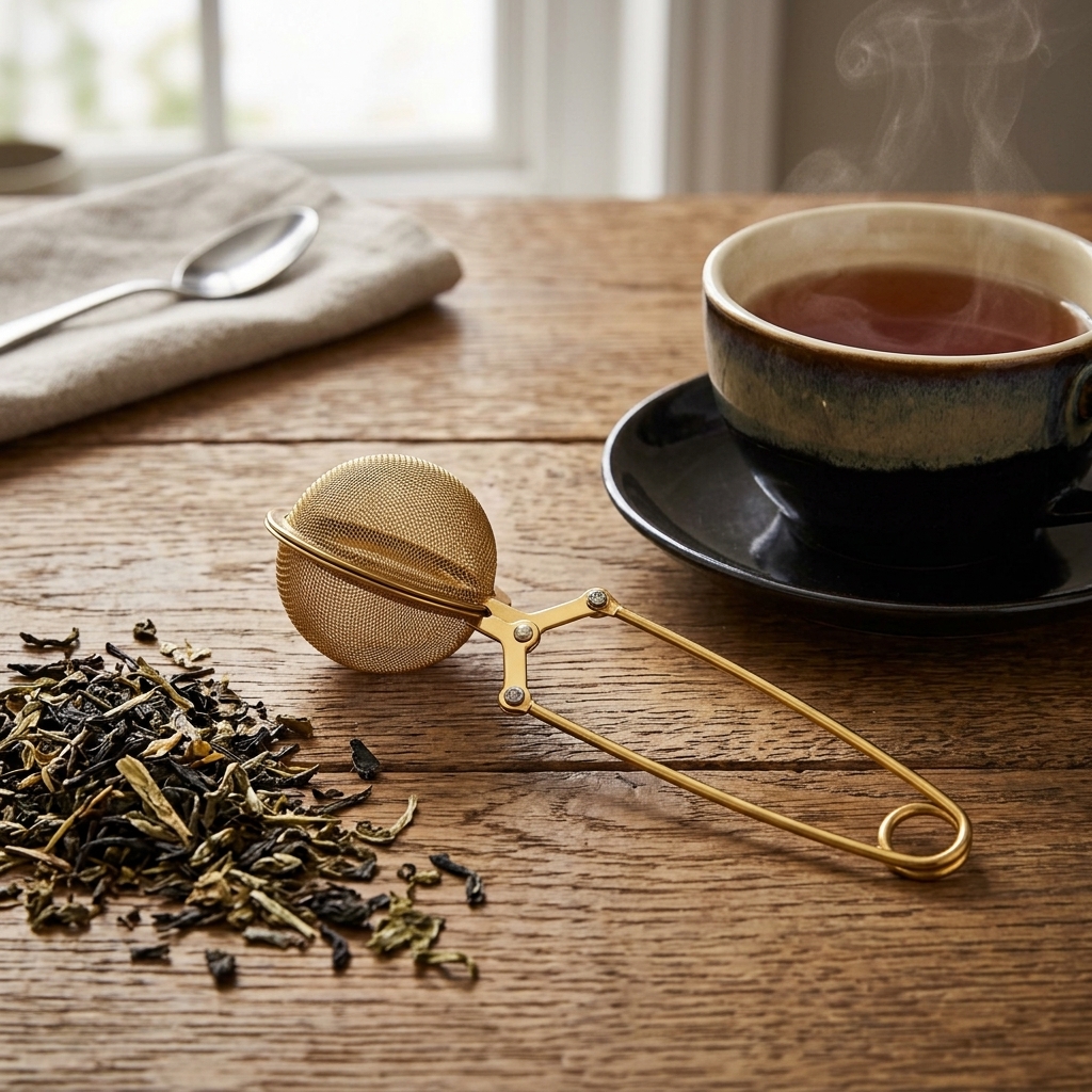 Infuseur à thé - Doré – Image 2